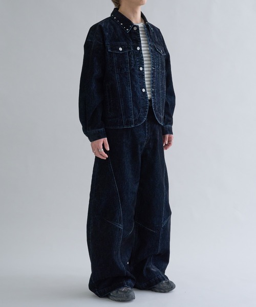 EPNK(イーピーエヌケー)の「Flocky Studs damage denim Jacket / フロッキースタッズダメージデニムジャケット(テーラードジャケット・メンズ・ブラック系・MEDIUM/SMALL/LARGE)」の17枚目の写真