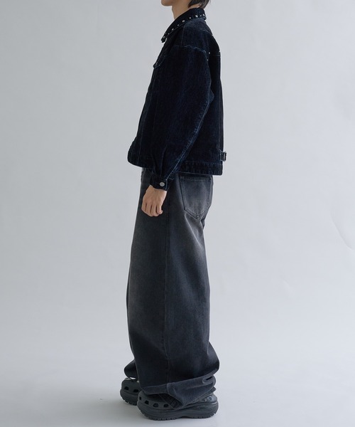 EPNK(イーピーエヌケー)の「Flocky Studs damage denim Jacket / フロッキースタッズダメージデニムジャケット(テーラードジャケット・メンズ・ブラック系・MEDIUM/SMALL/LARGE)」の12枚目の写真