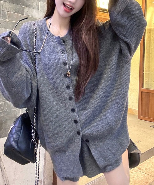 GLAMOROUS JANE(グラマラスジェーン)の「ニットカーディガン×スカート 2点セット(セットアップ・レディース・ブラウン/グレー/アイボリー/ブラック・FREE)」の9枚目の写真