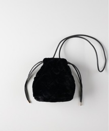 Right-on | 【HONEYSUCKLE ROSE】フェイクファー巾着バッグ(フェミニン / 高級感 / ショルダー バッグ / キルティング)(ショルダーバッグ)