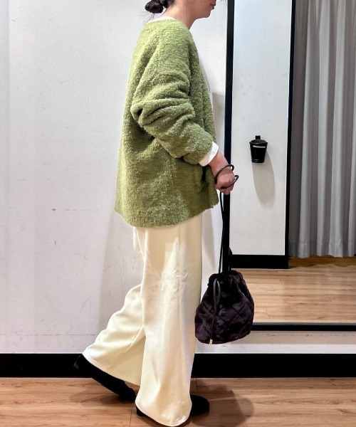 Right-on(ライトオン)の「HONEYSUCKLE ROSE(ハニーサックルローズ)【レディース】フェイクファー巾着バッグ(ショルダーバッグ・レディース・ブラック/ベージュ/ブラウン・ONE SIZE)」の15枚目の写真
