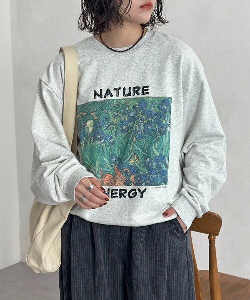 CPCM（シーピーシーエム）の「絵画アートスウェットプルオーバー（Tシャツ/カットソー・レディース・ホワイト/グレー/アイボリー・LARGE/MEDIUM）」の6枚目の写真