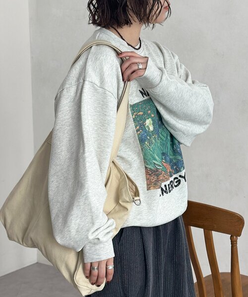 CPCM（シーピーシーエム）の「絵画アートスウェットプルオーバー（Tシャツ/カットソー・レディース・ホワイト/グレー/アイボリー・LARGE/MEDIUM）」の9枚目の写真