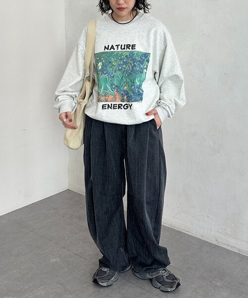 CPCM（シーピーシーエム）の「絵画アートスウェットプルオーバー（Tシャツ/カットソー・レディース・ホワイト/グレー/アイボリー・LARGE/MEDIUM）」の10枚目の写真