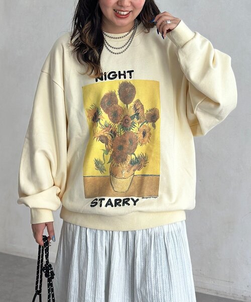 CPCM（シーピーシーエム）の「絵画アートスウェットプルオーバー（Tシャツ/カットソー・レディース・ホワイト/グレー/アイボリー・LARGE/MEDIUM）」の15枚目の写真