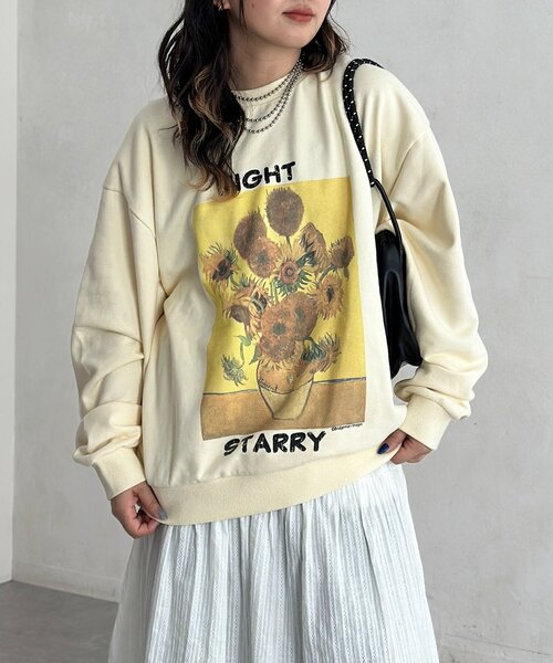 CPCM（シーピーシーエム）の「絵画アートスウェットプルオーバー（Tシャツ/カットソー・レディース・ホワイト/グレー/アイボリー・LARGE/MEDIUM）」の19枚目の写真