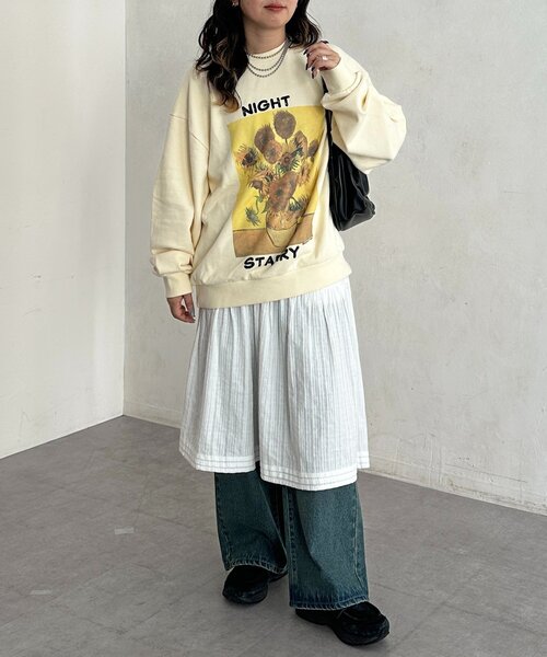 CPCM（シーピーシーエム）の「絵画アートスウェットプルオーバー（Tシャツ/カットソー・レディース・ホワイト/グレー/アイボリー・LARGE/MEDIUM）」の20枚目の写真