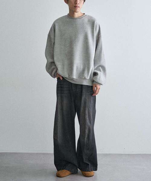 CRAFT STANDARD BOUTIQUE（クラフトスタンダードブティック）の「裏フリースモールスウェット（スウェット・メンズ・ライトグレー/ブラウン/ブラック・XL/M/L）」の7枚目の写真