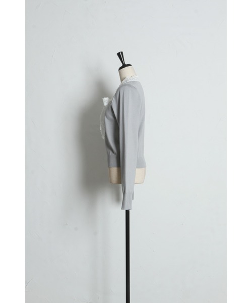 &. NOSTALGIA(アンドドットノスタルジア)の「ケミカルレースボウタイニット(ニット/セーター・レディース・ブラック/グレー・M)」の18枚目の写真