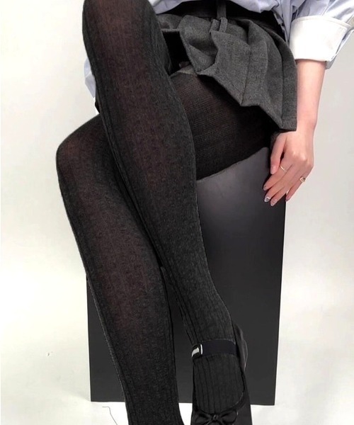 Stripes semi sheer knit tights（タイツ/ストッキング）｜Vipoa