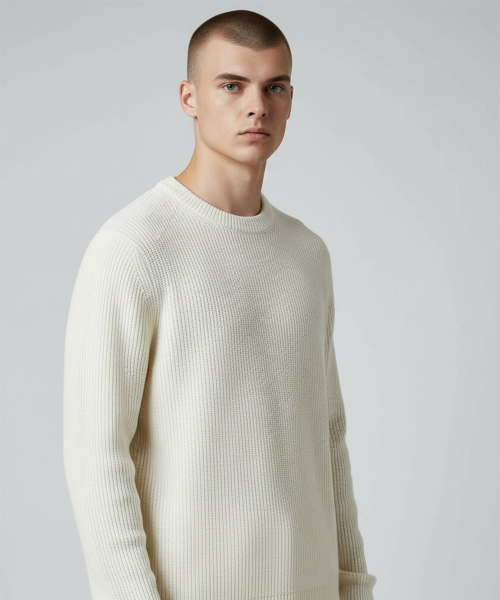 BORN SLIPPY(ボーンスリッピー)の「Soft Hachi Cushion Round Knit (Ivory)(ニット/セーター・メンズ・その他・FREE)」の3枚目の写真