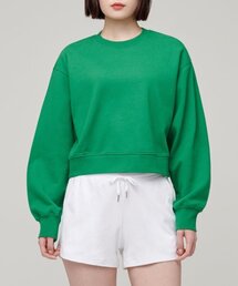 ウィメンズバルーンスリーブスウェットシャツ[グリーン]