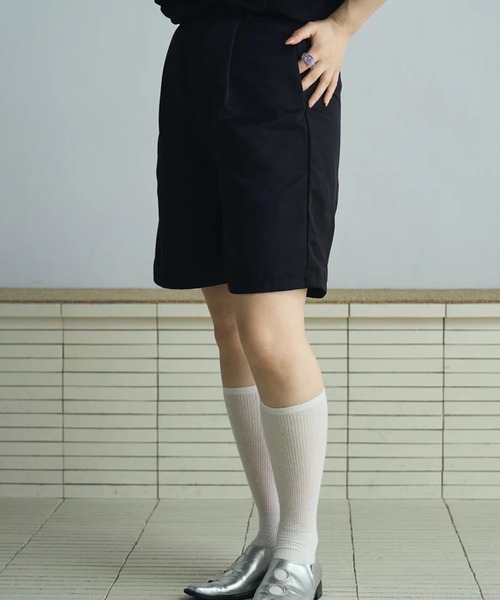 merrylatte(メリーラテ)の「tuck straight half pants(その他パンツ・レディース・ブラック・FREE)」の8枚目の写真
