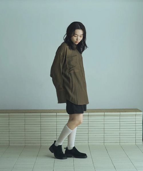merrylatte(メリーラテ)の「tuck straight half pants(その他パンツ・レディース・ブラック・FREE)」の16枚目の写真