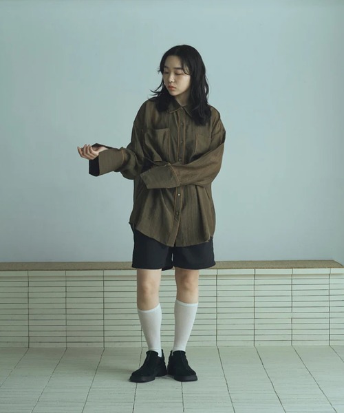 merrylatte(メリーラテ)の「tuck straight half pants(その他パンツ・レディース・ブラック・FREE)」の17枚目の写真
