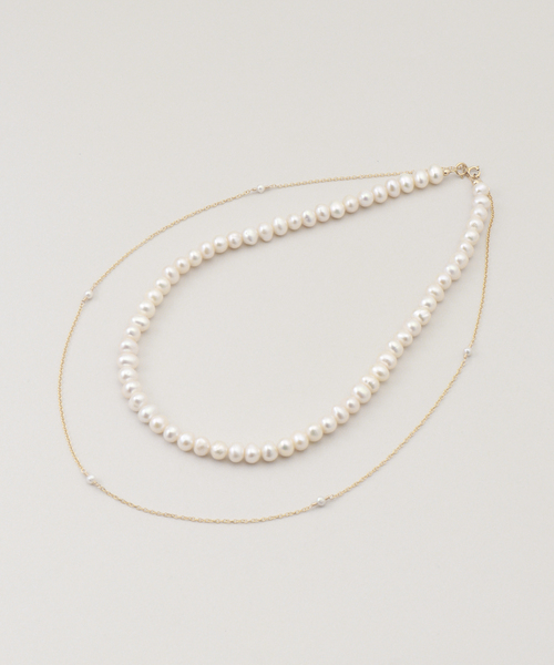 Spick & Span（スピックアンドスパン）の「jour couture / ジュール クチュール 2way ネックレス（ネックレス・レディース・ホワイト・FREE）」の2枚目の写真