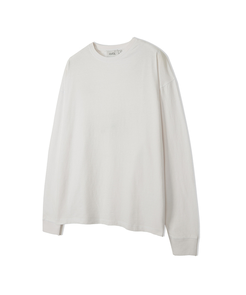 COSTUME O’CLOCK（コスチュームオクロック）の「ピグメント切り替えラウンドロングスリーブTシャツ7COLOR COOSTS251（Tシャツ/カットソー・メンズ・ネイビー/ダークグレー/ベージュ/ブラック×ホワイト/ホワイト/グレー/ブラック・LARGE/MEDIUM/SMALL）」の2枚目の写真