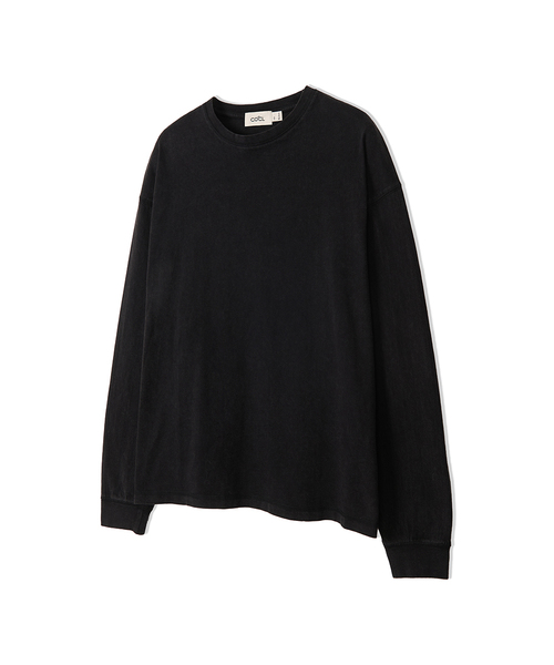COSTUME O’CLOCK（コスチュームオクロック）の「ピグメント切り替えラウンドロングスリーブTシャツ7COLOR COOSTS251（Tシャツ/カットソー・メンズ・ネイビー/ダークグレー/ベージュ/ブラック×ホワイト/ホワイト/グレー/ブラック・LARGE/MEDIUM/SMALL）」の3枚目の写真