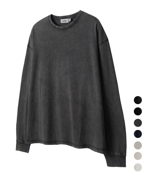 COSTUME O’CLOCK（コスチュームオクロック）の「ピグメント切り替えラウンドロングスリーブTシャツ7COLOR COOSTS251（Tシャツ/カットソー・メンズ・ネイビー/ダークグレー/ベージュ/ブラック×ホワイト/ホワイト/グレー/ブラック・LARGE/MEDIUM/SMALL）」の17枚目の写真