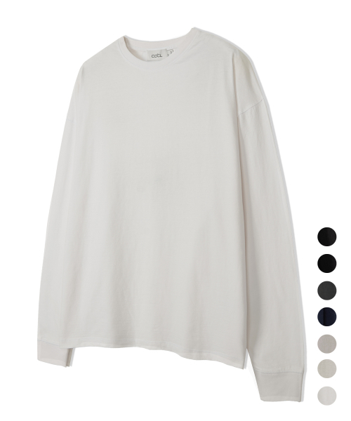 COSTUME O’CLOCK（コスチュームオクロック）の「ピグメント切り替えラウンドロングスリーブTシャツ7COLOR COOSTS251（Tシャツ/カットソー・メンズ・ネイビー/ダークグレー/ベージュ/ブラック×ホワイト/ホワイト/グレー/ブラック・LARGE/MEDIUM/SMALL）」の21枚目の写真