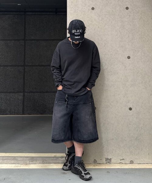 COSTUME O’CLOCK（コスチュームオクロック）の「ピグメント切り替えラウンドロングスリーブTシャツ7COLOR COOSTS251（Tシャツ/カットソー・メンズ・ネイビー/ダークグレー/ベージュ/ブラック×ホワイト/ホワイト/グレー/ブラック・LARGE/MEDIUM/SMALL）」の22枚目の写真