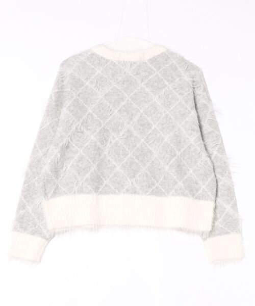 STRAWBERRY-FIELDS（ストロベリーフィールズ）の「パフィーバルキー_シャギーアーガイル柄ニット（ニット/セーター・レディース・グレー・2）」の10枚目の写真