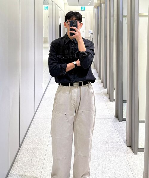 EXCONTAINER(エックスコンテナ)の「ダブルニーカーペンターダイングパンツ (GREIGE)(その他パンツ・メンズ・その他・MEDIUM/LARGE/X-LARGE/SMALL)」の4枚目の写真