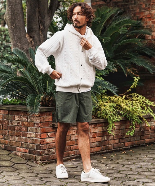 felkod（フィルコッド）の「mpa4011-Cable Knit Like Jacquard Knit sew Parka パーカー(F26S040)（パーカー・メンズ・ホワイト/ブラック/ネイビー・S/M/L）」の7枚目の写真