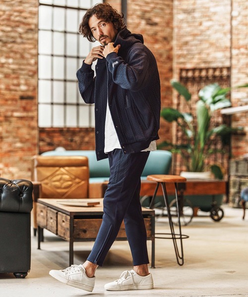 felkod（フィルコッド）の「mpa4011-Cable Knit Like Jacquard Knit sew Parka パーカー(F26S040)（パーカー・メンズ・ホワイト/ブラック/ネイビー・S/M/L）」の13枚目の写真