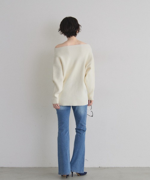 &. NOSTALGIA(アンドドットノスタルジア)の「【美シルエット】ストレッチフレアデニムパンツ(デニムパンツ・レディース・グレー/ブルー・S/M)」の15枚目の写真