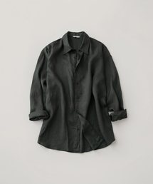 フレンチリネンシャツ_CHARCOAL
