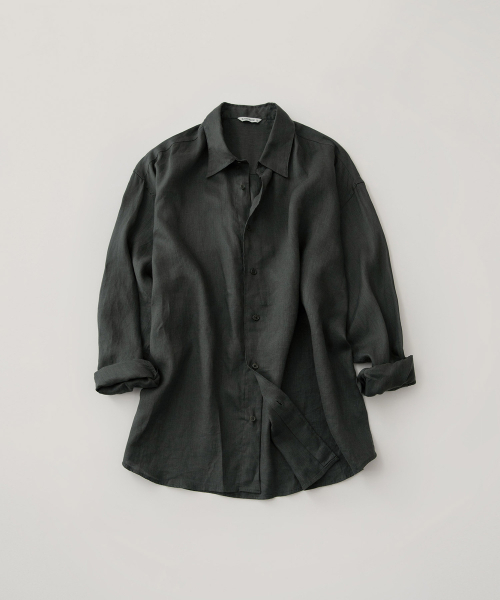 BLANKROOM(ブランクルーム)の「フレンチリネンシャツ_CHARCOAL(シャツ/ブラウス・メンズ・その他・1/2/3/4)」の1枚目の写真