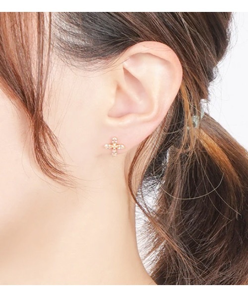 itam(アイタム)の「【itam】アイタム/ キュービックジルコニア フラワー ピアス(ピアス(両耳用)・レディース・シルバー・FREE)」の4枚目の写真