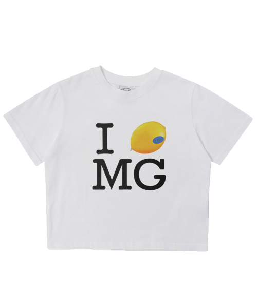 MATCHGLOBE(マッチグローブ)の「アイレモンMGクロップTシャツ(ホワイト)(Tシャツ/カットソー・レディース・その他・FREE)」の1枚目の写真