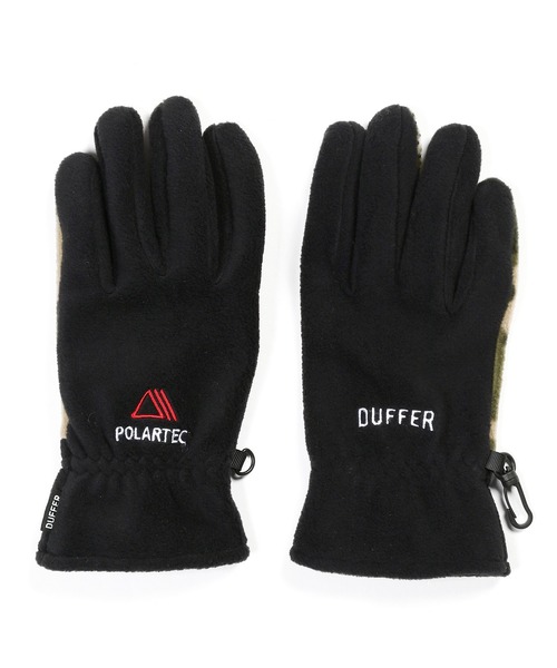 The DUFFER of ST.GEORGE(ザダファーオブセントジョージ)の「〔BLACK LABEL〕POLARTEC "CLASSIC200" GLOVES:ポーラテック ソリッド×カモフラ グローブ(手袋・メンズ・チャコールグレー/ブラック・F)」の3枚目の写真