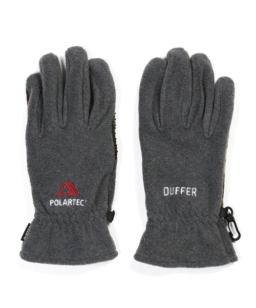 The DUFFER of ST.GEORGE(ザダファーオブセントジョージ)の「〔BLACK LABEL〕POLARTEC "CLASSIC200" GLOVES:ポーラテック ソリッド×カモフラ グローブ(手袋・メンズ・チャコールグレー/ブラック・F)」の5枚目の写真