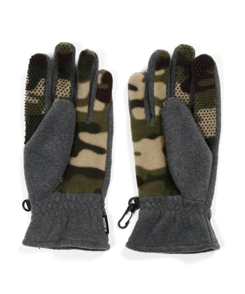 The DUFFER of ST.GEORGE(ザダファーオブセントジョージ)の「〔BLACK LABEL〕POLARTEC "CLASSIC200" GLOVES:ポーラテック ソリッド×カモフラ グローブ(手袋・メンズ・チャコールグレー/ブラック・F)」の6枚目の写真