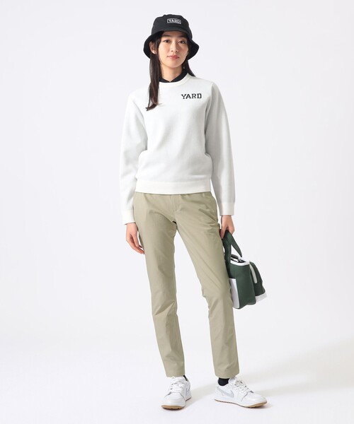BEAMS GOLF(ビームスゴルフ)の「〈WOMEN〉ORANGE LABEL / YARD ジャカード ニット(ニット/セーター・レディース・ホワイト/グリーン・MEDIUM/LARGE)」の4枚目の写真