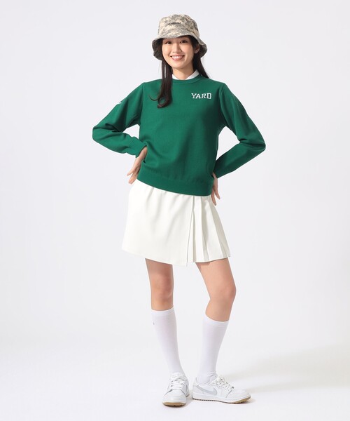 BEAMS GOLF(ビームスゴルフ)の「〈WOMEN〉ORANGE LABEL / YARD ジャカード ニット(ニット/セーター・レディース・ホワイト/グリーン・MEDIUM/LARGE)」の8枚目の写真