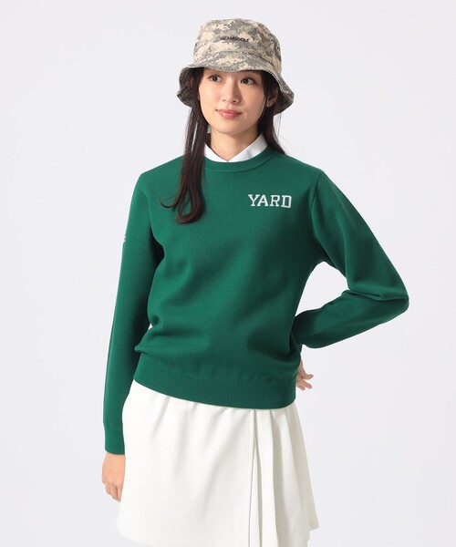 BEAMS GOLF(ビームスゴルフ)の「〈WOMEN〉ORANGE LABEL / YARD ジャカード ニット(ニット/セーター・レディース・ホワイト/グリーン・MEDIUM/LARGE)」の9枚目の写真