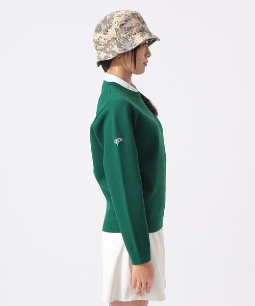BEAMS GOLF(ビームスゴルフ)の「〈WOMEN〉ORANGE LABEL / YARD ジャカード ニット(ニット/セーター・レディース・ホワイト/グリーン・MEDIUM/LARGE)」の12枚目の写真