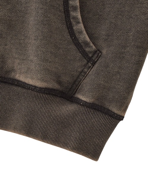 X-girl（エックスガール）の「OVERDYED NUMBER PATCH ZIP UP HOODIE（パーカー・レディース・インディゴブルー/ブラック・S/M）」の10枚目の写真