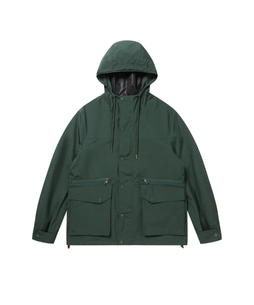 SOLEW(ソル)の「アノラックフードウィンドブレーカー_グリーン(ナイロンジャケット・メンズ・その他・SMALL/MEDIUM/LARGE/X-LARGE)」の1枚目の写真