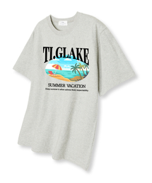 パラソルビーチ オーバーサイズ 半袖Tシャツ オートミール