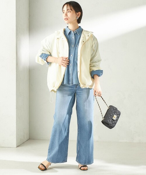 SHIPS（シップス）の「〈手洗い可能  / 撥水加工〉キルティング ベスト 付き マウンテン パーカー（マウンテンパーカー・レディース・オフホワイト/ブラック/ベージュ系・38/36）」の6枚目の写真