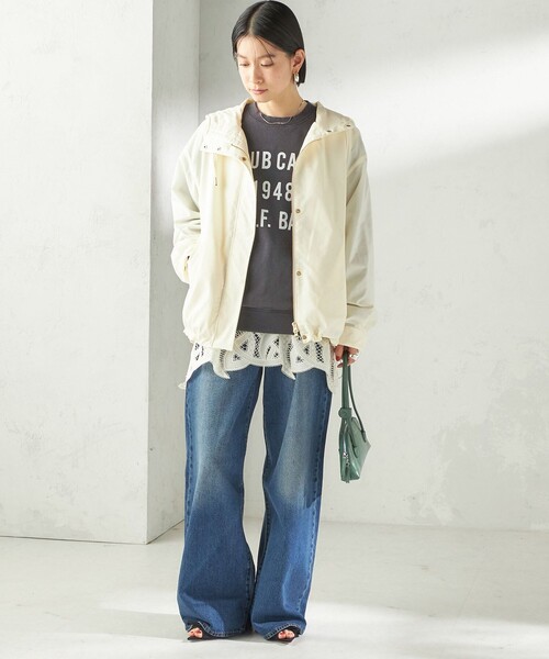 SHIPS（シップス）の「〈手洗い可能  / 撥水加工〉キルティング ベスト 付き マウンテン パーカー（マウンテンパーカー・レディース・オフホワイト/ブラック/ベージュ系・38/36）」の10枚目の写真