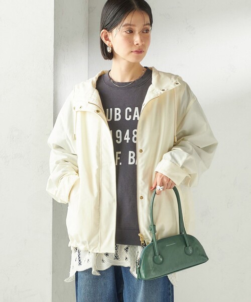 SHIPS（シップス）の「〈手洗い可能  / 撥水加工〉キルティング ベスト 付き マウンテン パーカー（マウンテンパーカー・レディース・オフホワイト/ブラック/ベージュ系・38/36）」の13枚目の写真