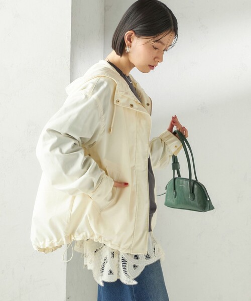 SHIPS（シップス）の「〈手洗い可能  / 撥水加工〉キルティング ベスト 付き マウンテン パーカー（マウンテンパーカー・レディース・オフホワイト/ブラック/ベージュ系・38/36）」の15枚目の写真