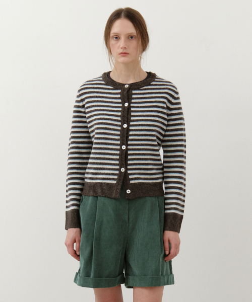 ミッドナイトウールブレンドニットカーディガン_BROWN(WC25-KN68)