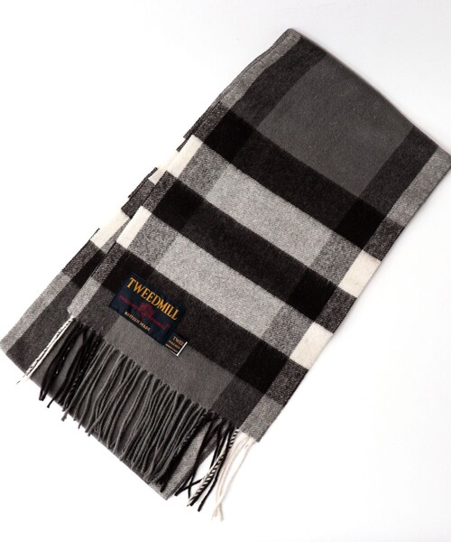 TWEED MILL（ツイードミル）の「【TWEEDMILL/ツイードミル】Lambswool Muffler Check 25（マフラー・メンズ・ブラウン系その他/レッド系その他/ブルー系その他/ブラック系その他/グリーン系その他/グレー系その他・FREE）」の3枚目の写真